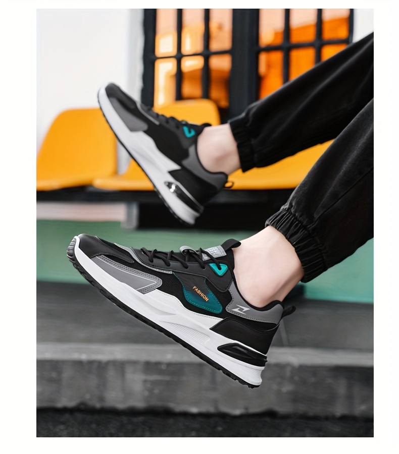 mens fashion sports sneakers lightweight versatile running shoes with     lace up closure comfortable for casual attire and outdoor activities details 7