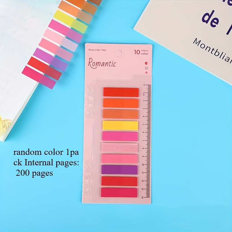 

Random Color 1pack Internal Pages: 200 Pages Of Pet Notes Translucent Plastic Notes Office Stationery Index Stickers Label