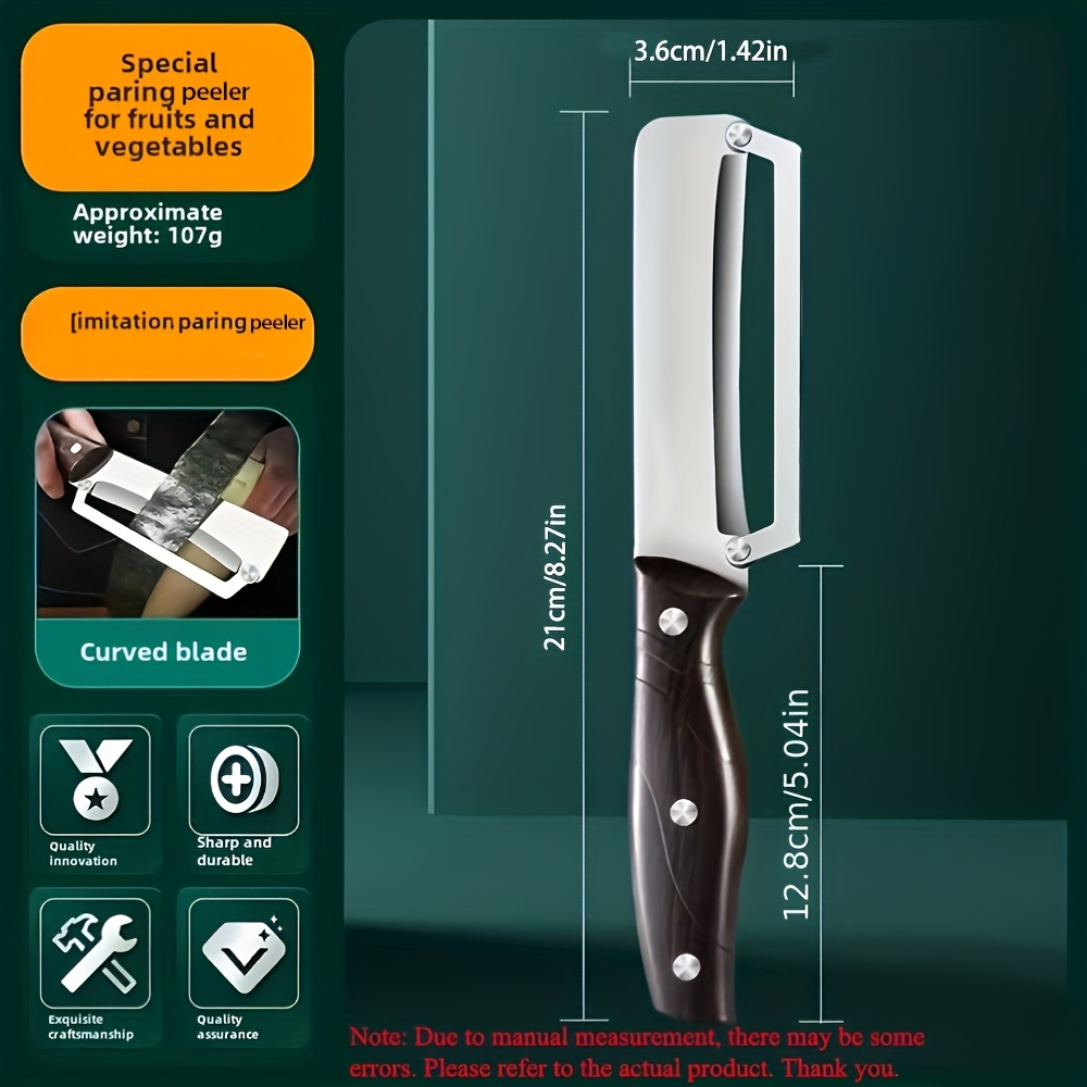 heavy duty stainless steel vegetable peeler slicer multi function kitchen tool with straight blade ergonomic non slip handle Product details 5