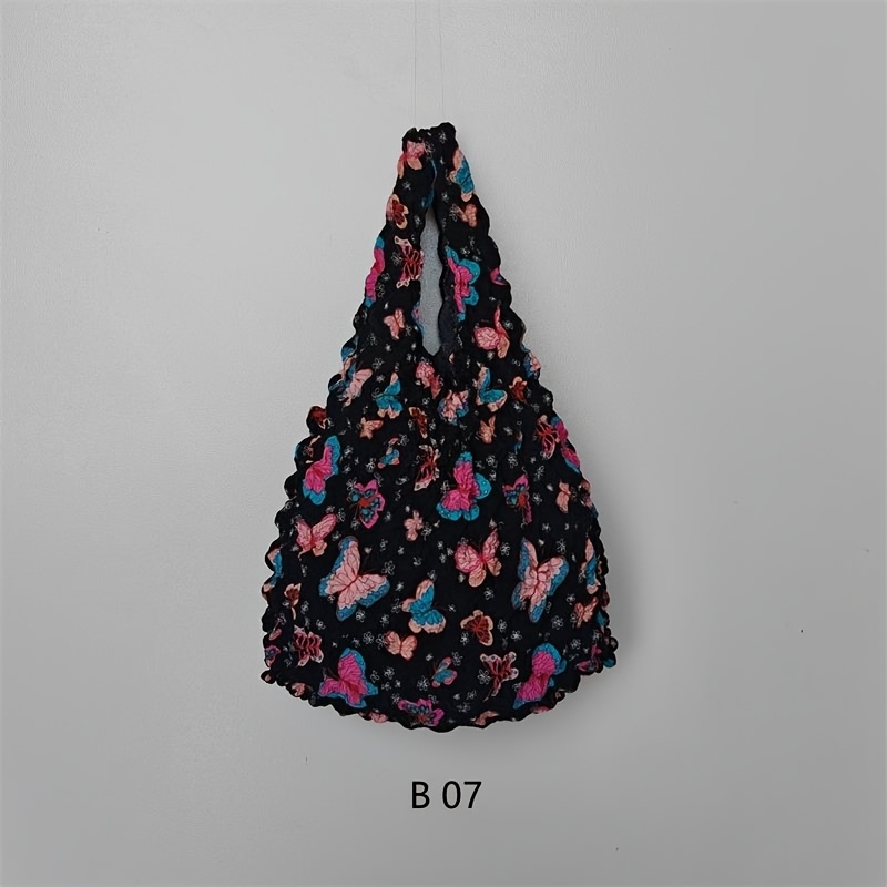 TEMU [ Bag] New Bubble Shopping Bag | Large Capacity Retractable Tote, Elastic & Machine Washable Grocery Bag For Travel, Shopping & Daily , 1pc