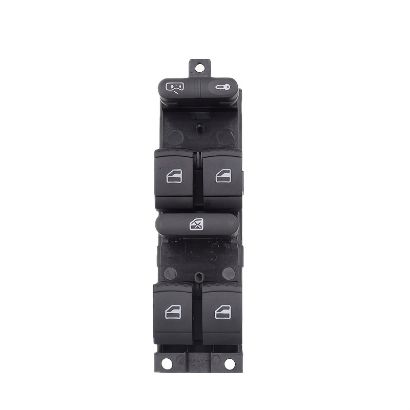 TEMU 1J4959857D Interrupteur de régulateur de vitre conducteur 9 broches Bouton de de vitre de voiture Compatible avec VW Bora Golf 4 Passat B5 Jetta