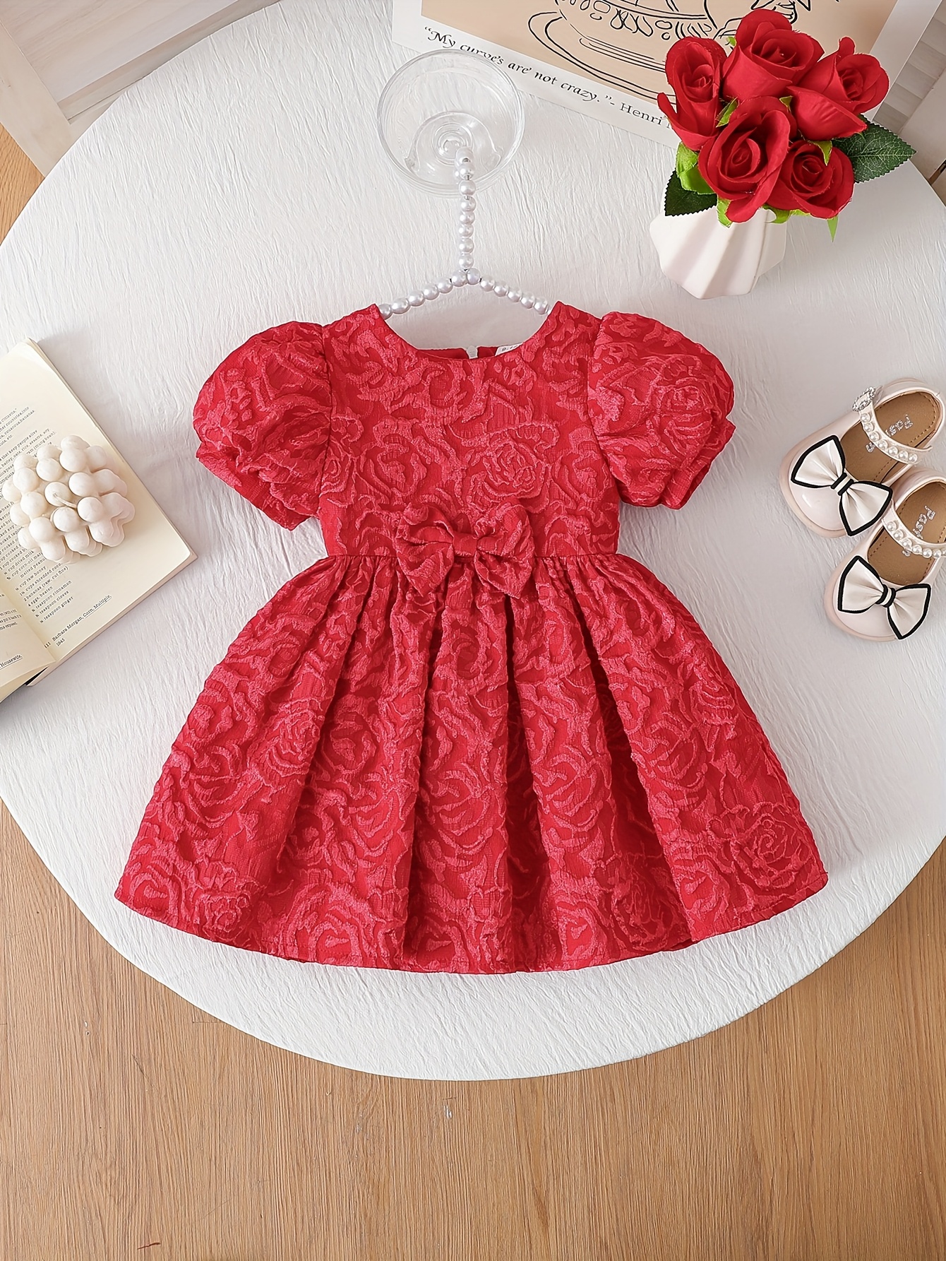 green emerald velvet dress 2pcs /Set Baby Girl Dress 3-24 Months Infant Formal Dresses For Birthd   Mega Mart Center
