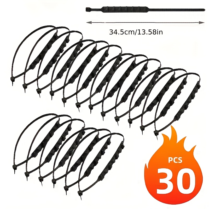 TEMU 30pcs Of Bicycle And Motorcycle Tires, Wear-resistant, Thickened, Chain, Strap, All Terrain Grip, Adjustable Strap, Reusable And Durable