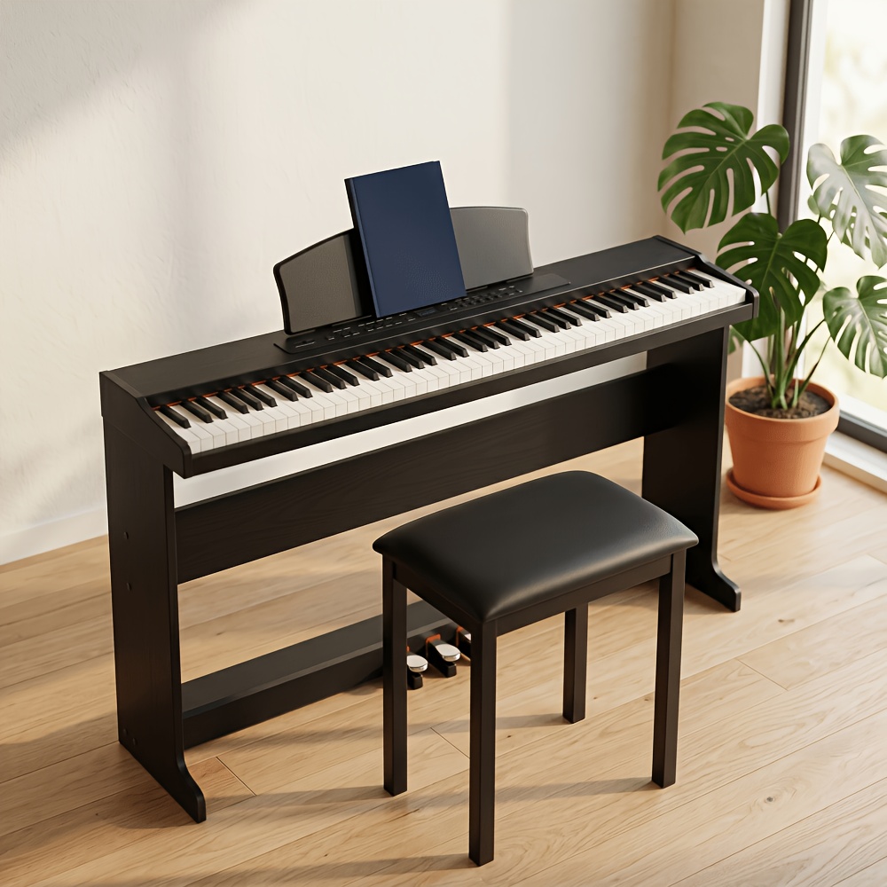 multi function 88 key semi hammer keyboard vertical matte black electric piano  01 203 y 880