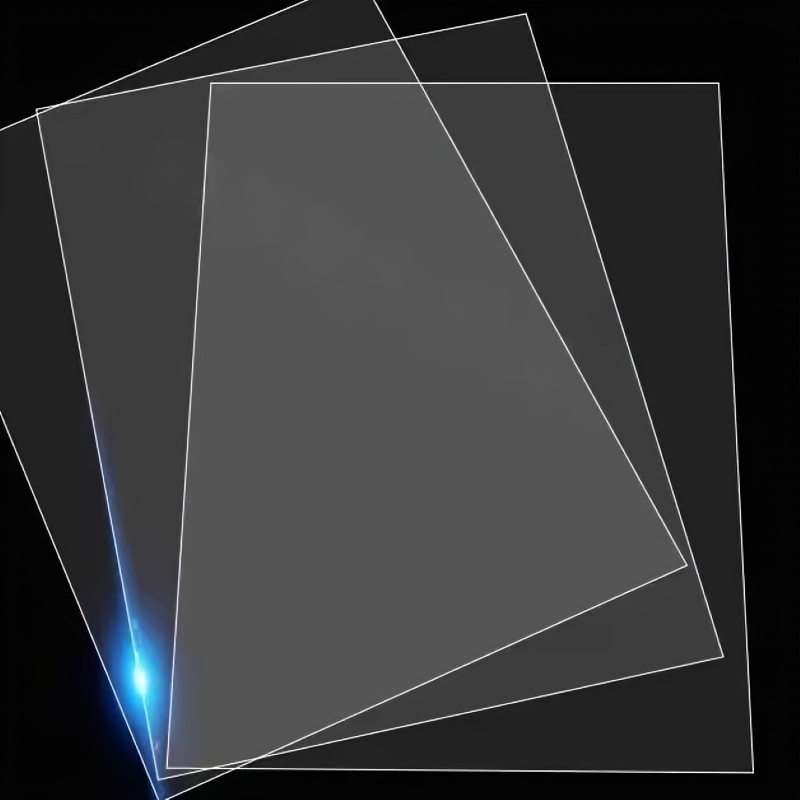 TEMU Transparent Plastic Sheet 2pcs, High Ps Material As Glass Substitute, Cut, Drilled, Sanded, And . Suitable For Photo Frame Panels, Diy Crafts,