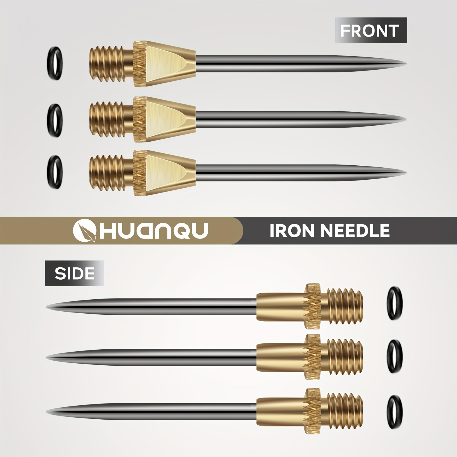 Set van 6 koperen dartpunten van 40 mm