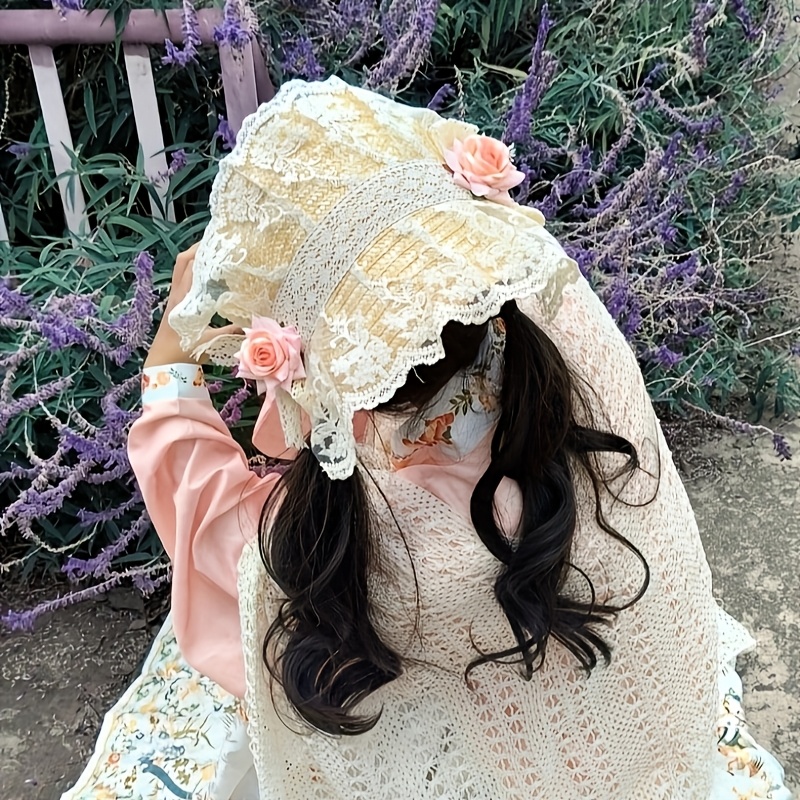 french lolita elegant bonnet bnt lace forest - Temu