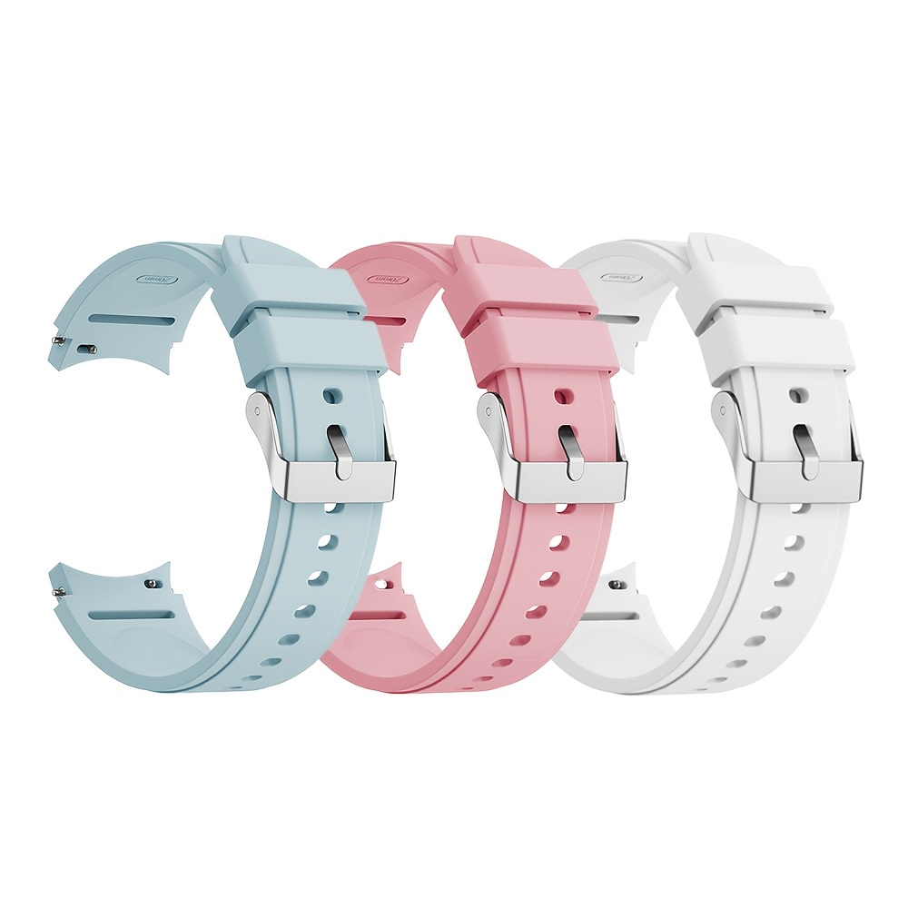 TEMU 3pcs Seamless Watch Strap, Suitable For Galaxy Watch 7/fe/6/5/4 40mm 44mm Galaxy Watch 5 Pro 45mm Watch 6 4/classic 42mm 46mm 43mm 47mm, Soft
