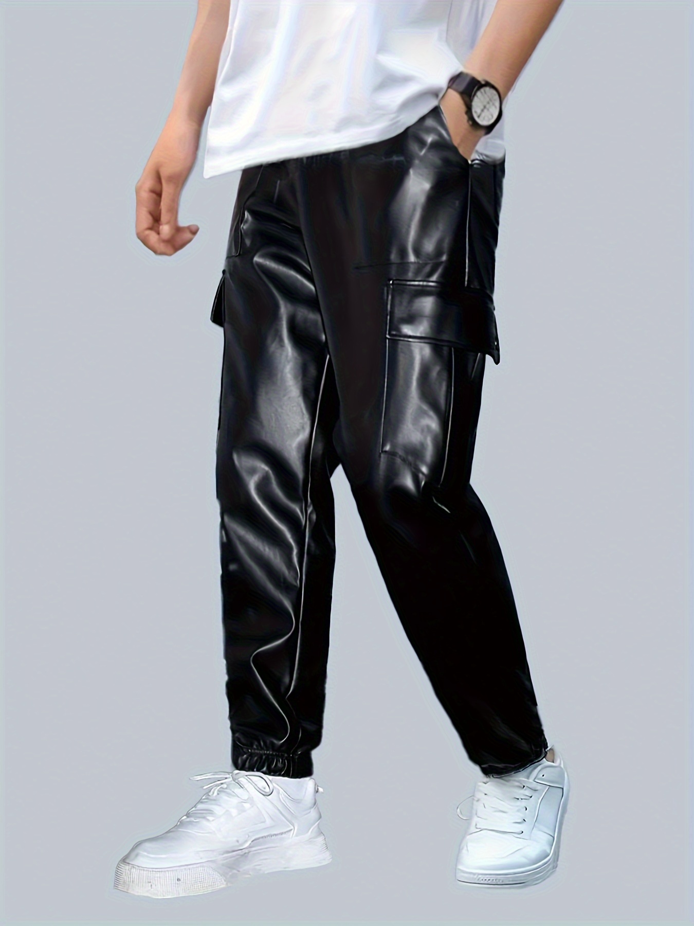 Biker Pants Stretch Leather