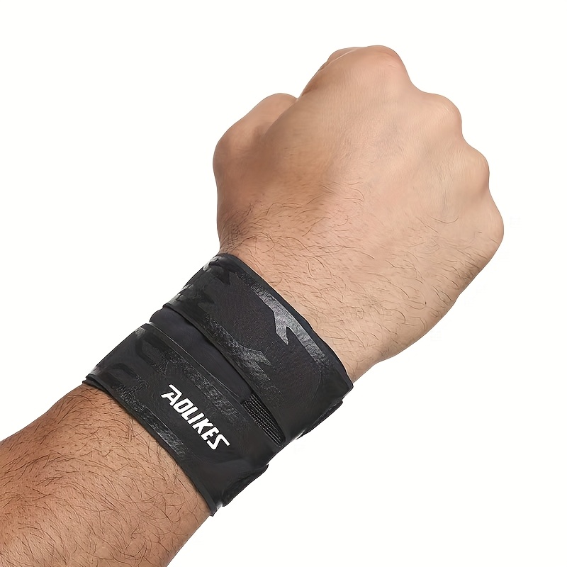 Image of Adjustable Wrist Support Brace - Black, Enyd Sports Wristband For Weightlifting, Basketball, Tennis, Badminton, Fitness & Strength Training - Durable Nylon Material, Hand Wash Only, Wrist Support Brac