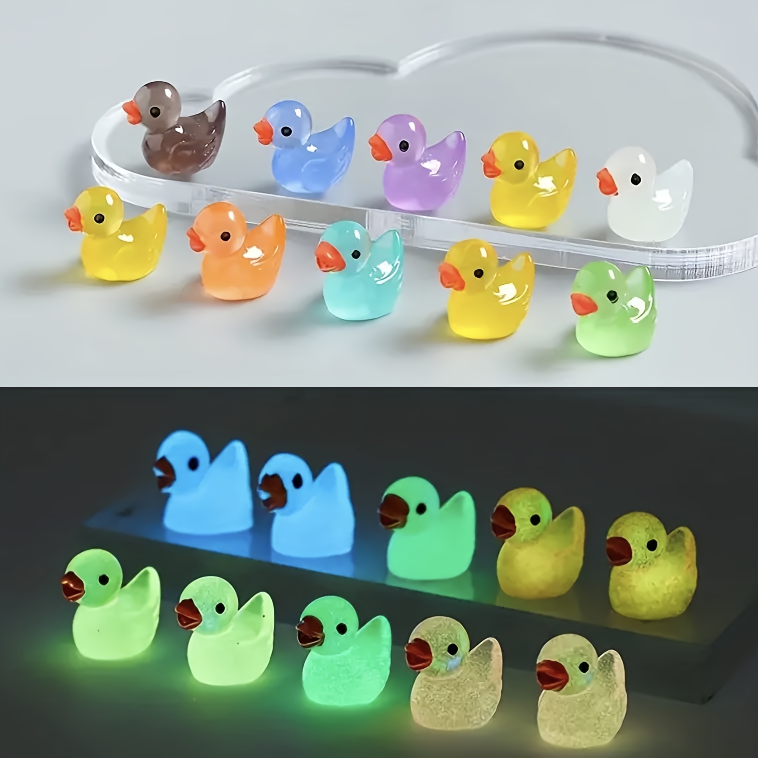 

20pcs Mini Light Up Ducks, Car Decorations, Cute Resin Creative Handmade Decorations, Holiday Party Favors, Birthday Gifts, Interior Decorations, Home Decorations, Scene Decorations (random Colors)