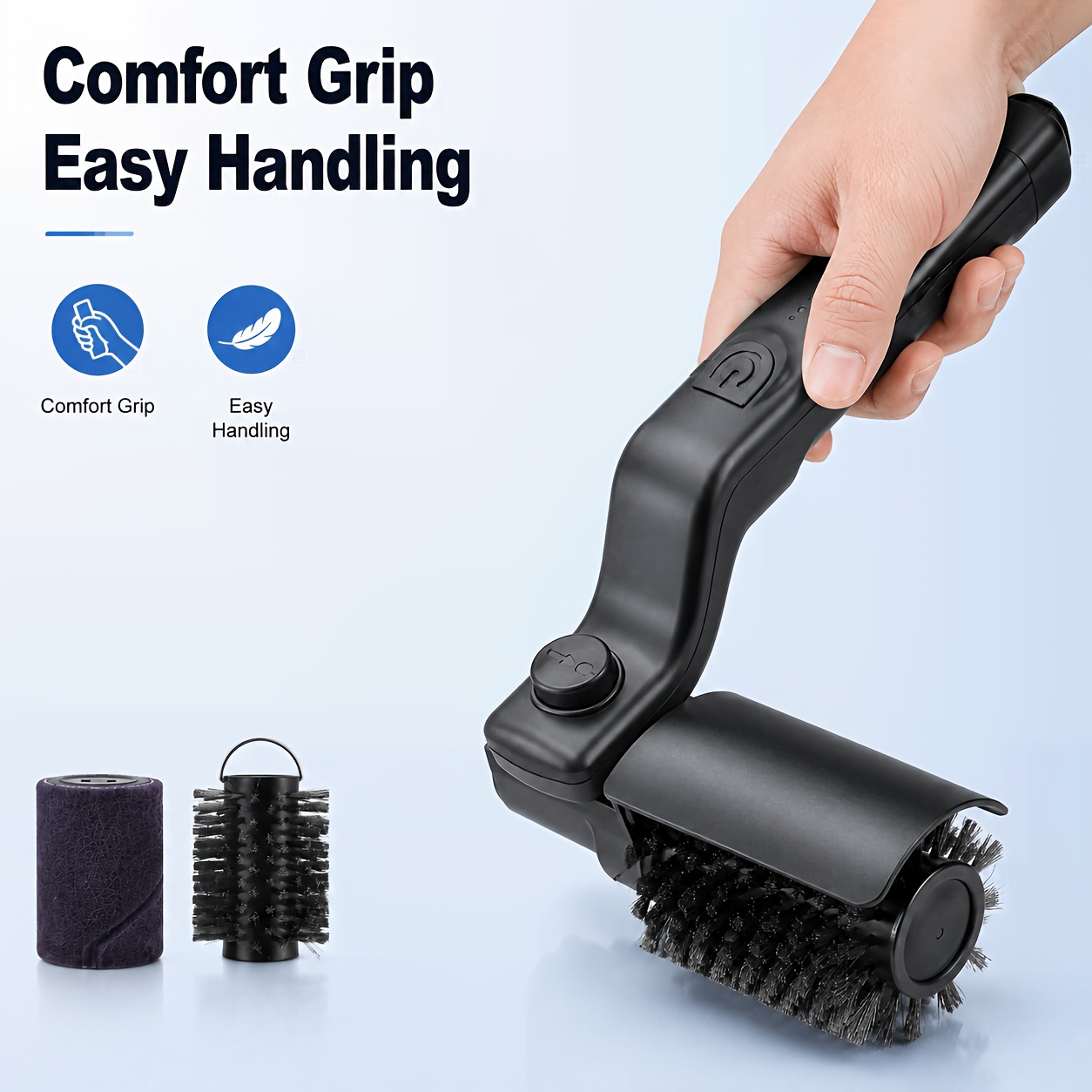 180° Adjustable Grill Brush With Stainless Steel Head, 3 Cleaning , Heads, Bbq Cleaner For Patio, Garden & Lawn