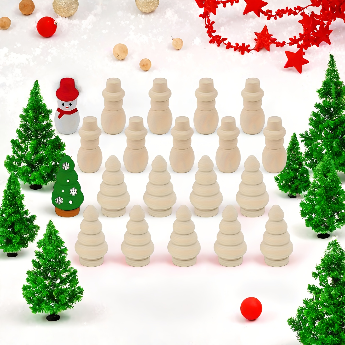 set 20 pezzi legno lavori albero natale Temu Italy