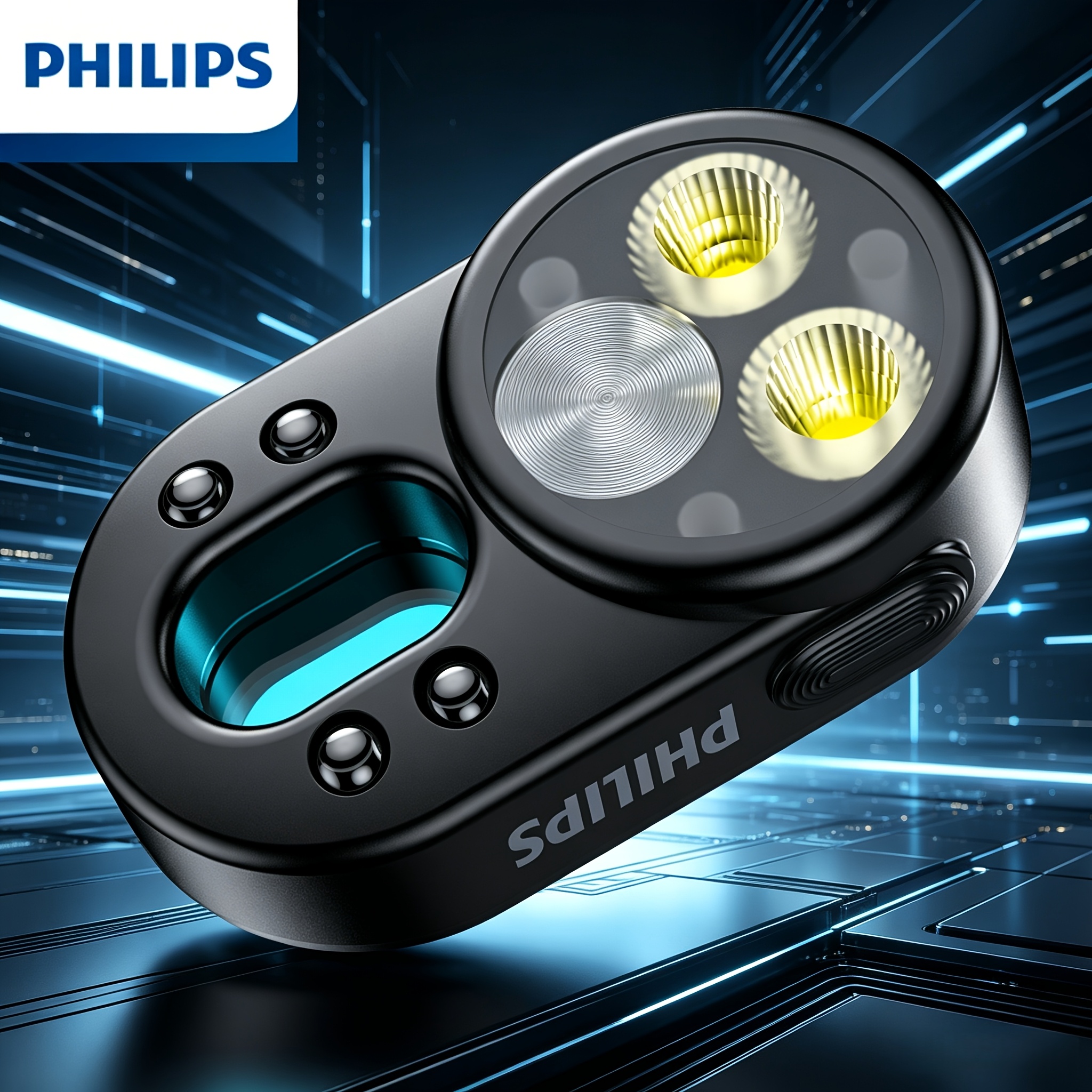 Flashlight: Compact 64mm Design For Carry; 3w High-brightness Spot And Flood Lighting; Features A Clip And Lanyard For Convenient Storage.