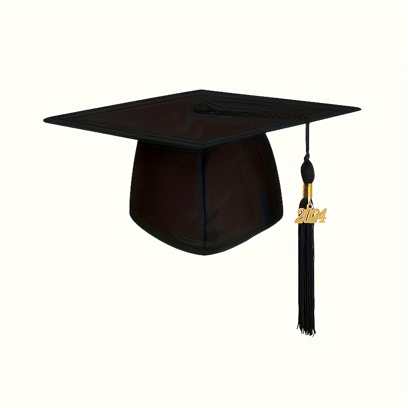 

1pc, Graduation Party Matte Hat Graduation Cap With 2024 Tassel For High School & Bachelor Graduation Ceremony Supplies
