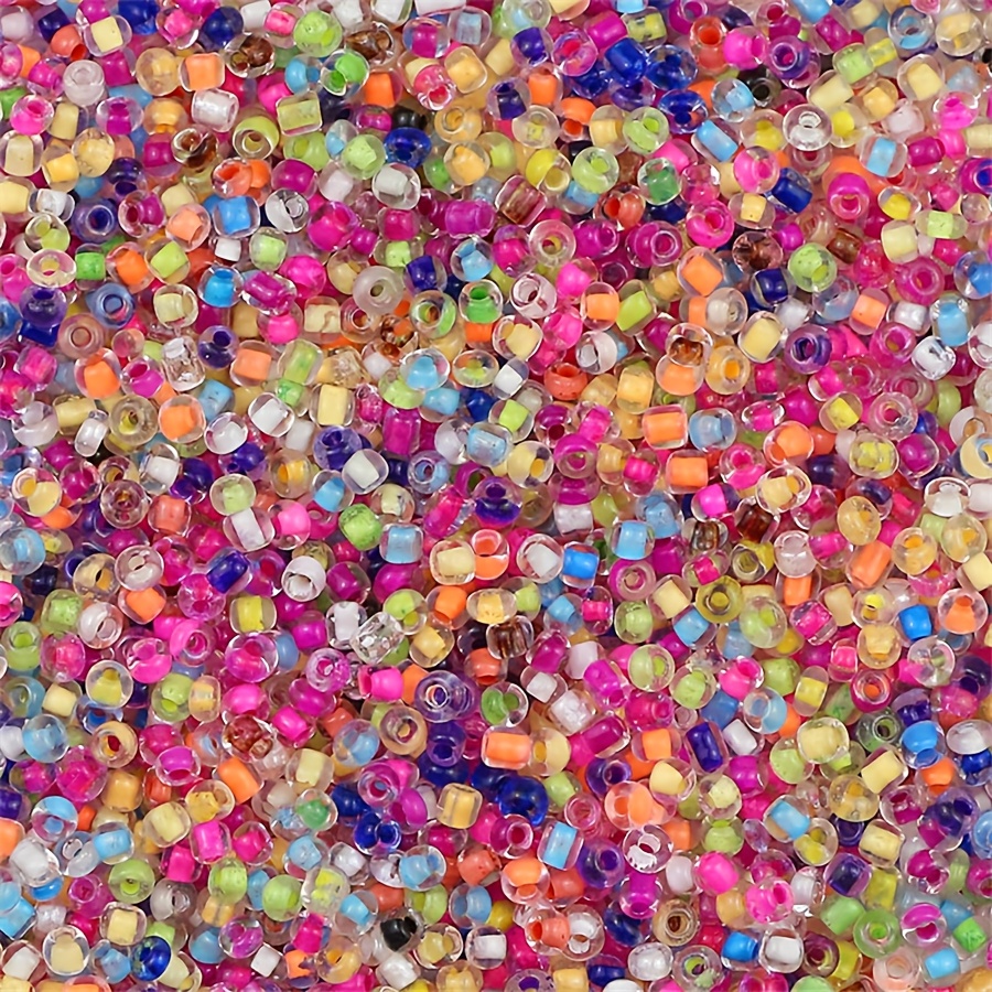 36g Vibrant Glass Seed Beads, 2/3/4mm - Ideal for DIY Bohemian Bracelets, Necklaces &amp; Crafts | Colorful, Translucent Beads for Jewelry Making, Shoe Embellishments &amp; Fashion Accessories, Jewelry Making Supplies