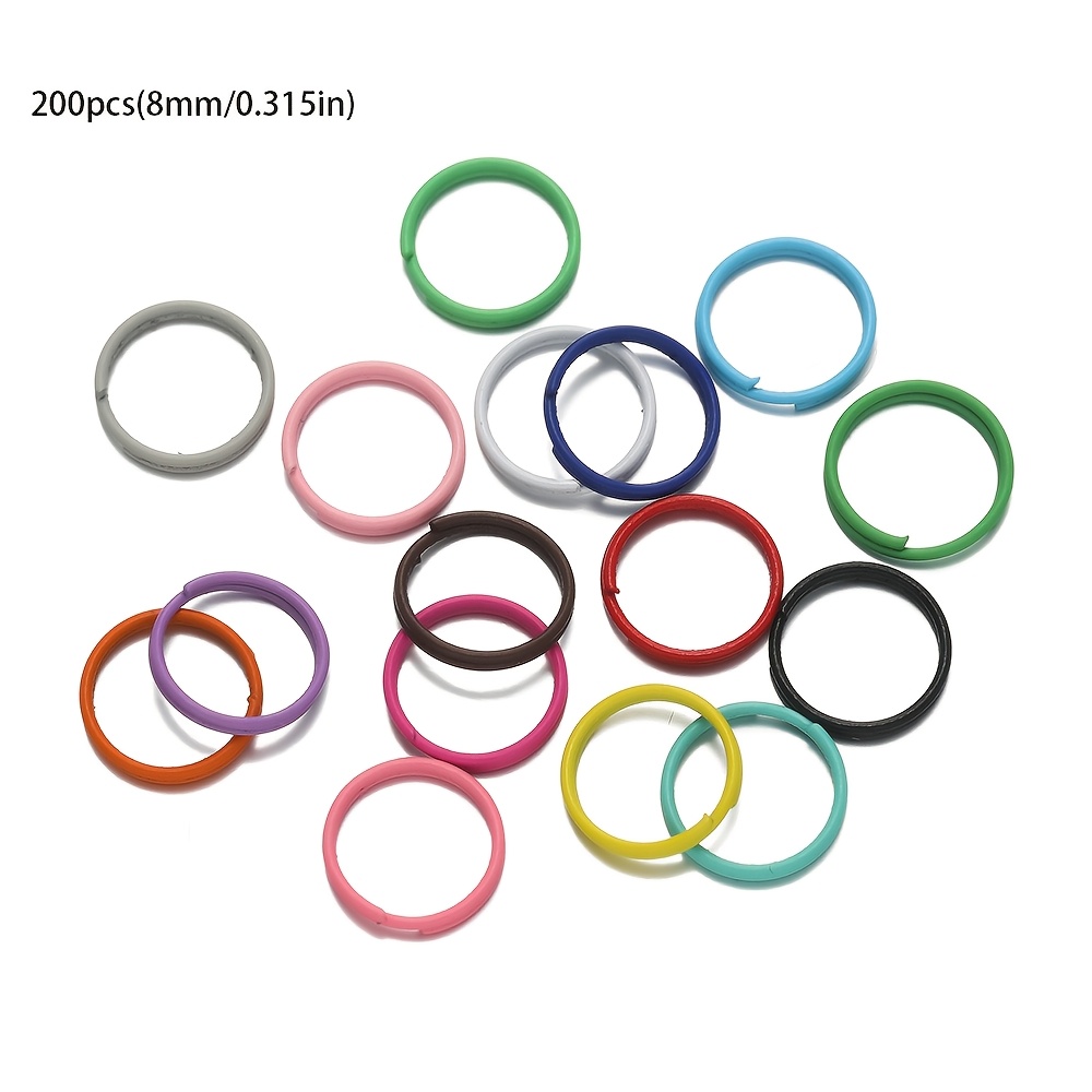 Image of 200pcs 8/10mm Colorful Open Jump Rings Findings Loop Jump Ring Connector For Jewelry Making