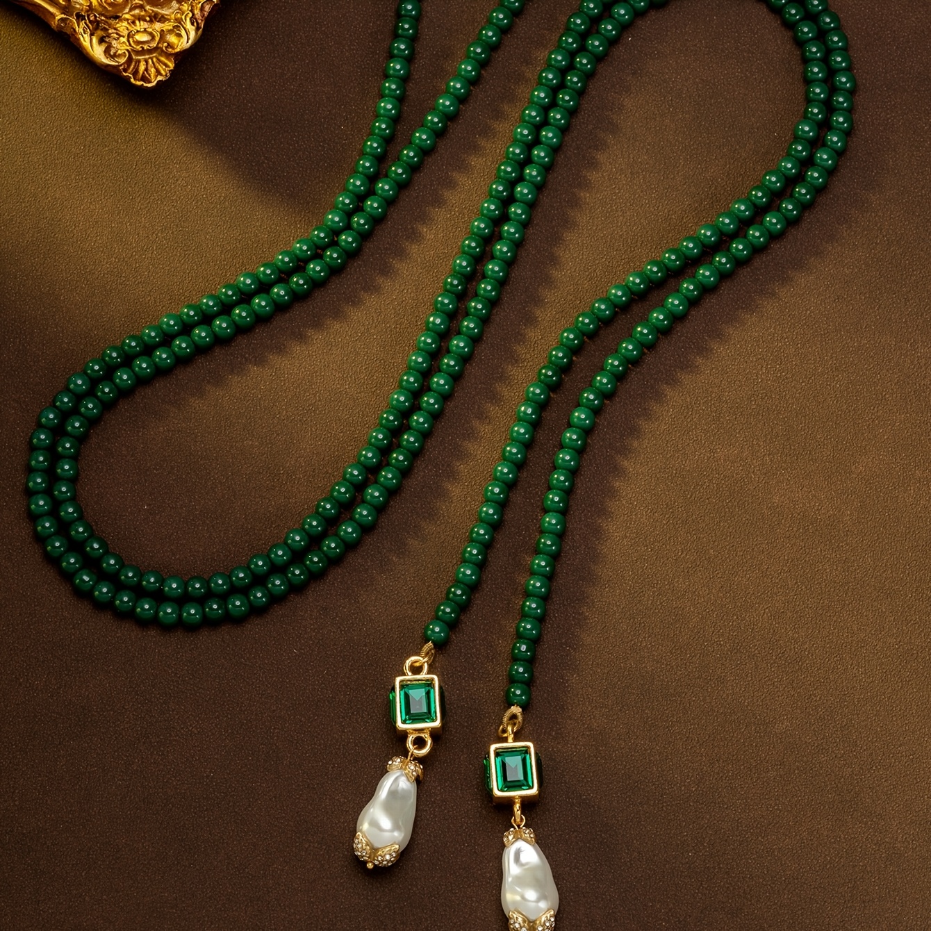 TEMU Boucles d'oreilles de mode élégantes et magnifiques de luxe léger, collier de vintage, haut de gamme de style , chaîne de pull tendance et