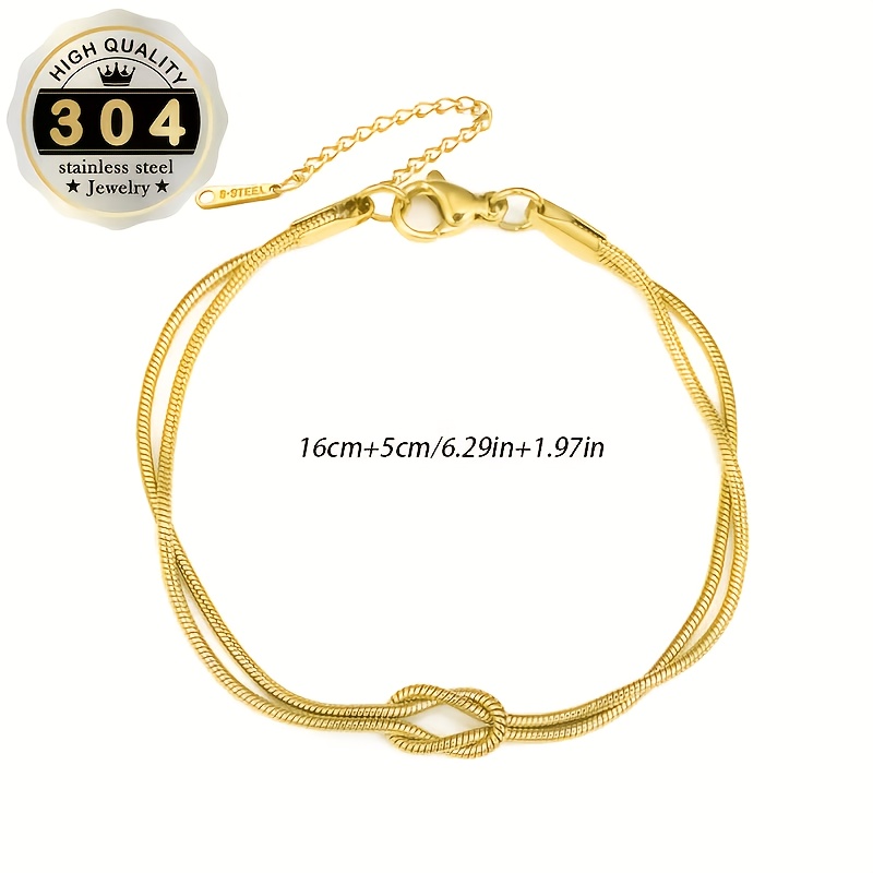 Women's 18K Plated Stainless Steel Tennis Bracelet