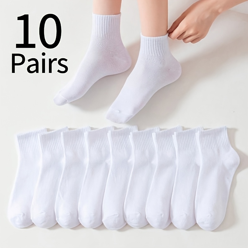 TEMU 10/20 Pairs Men And Women Socks With White Vertical Stripes. Women's Comfortable Socks, Easy And Casual Sports Socks. Suitable For Daily Wear,