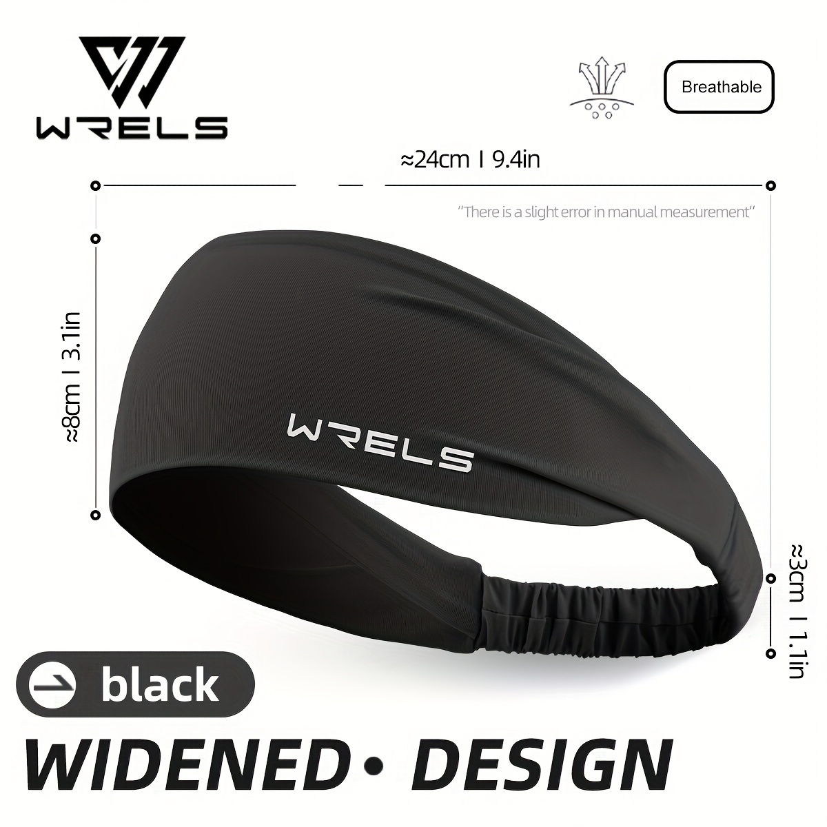 Image of 1pc, Wrels Solid Color Headband, Men's And Women's Sports Headband, Comfortable Sweat Absorption, Non-slip, Elastic, Thick, Not Binding Hair, Suitable For Marathon Running, Yoga Fitness, Cycling