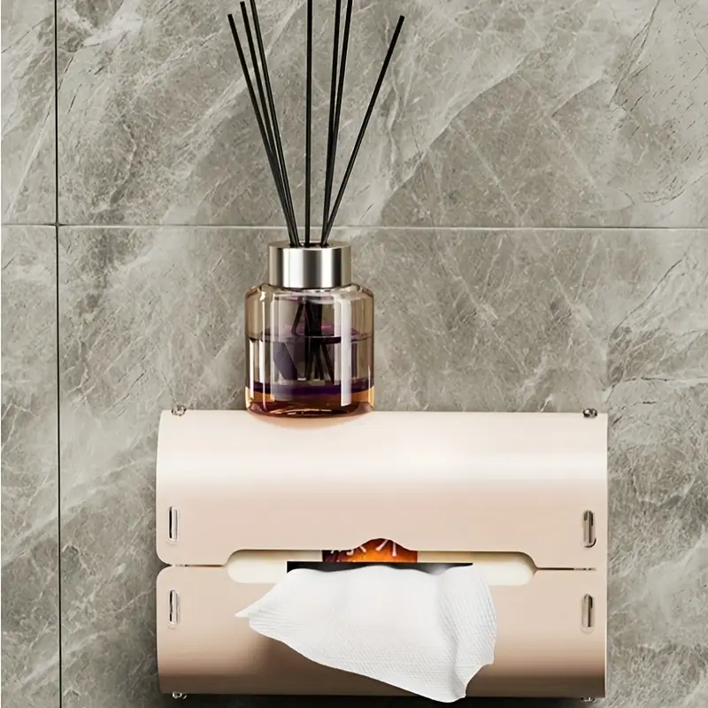 wall mounted tissue holder plastic non marking hanging paper towel dispenser for kitchen bathroom and car Product details 6