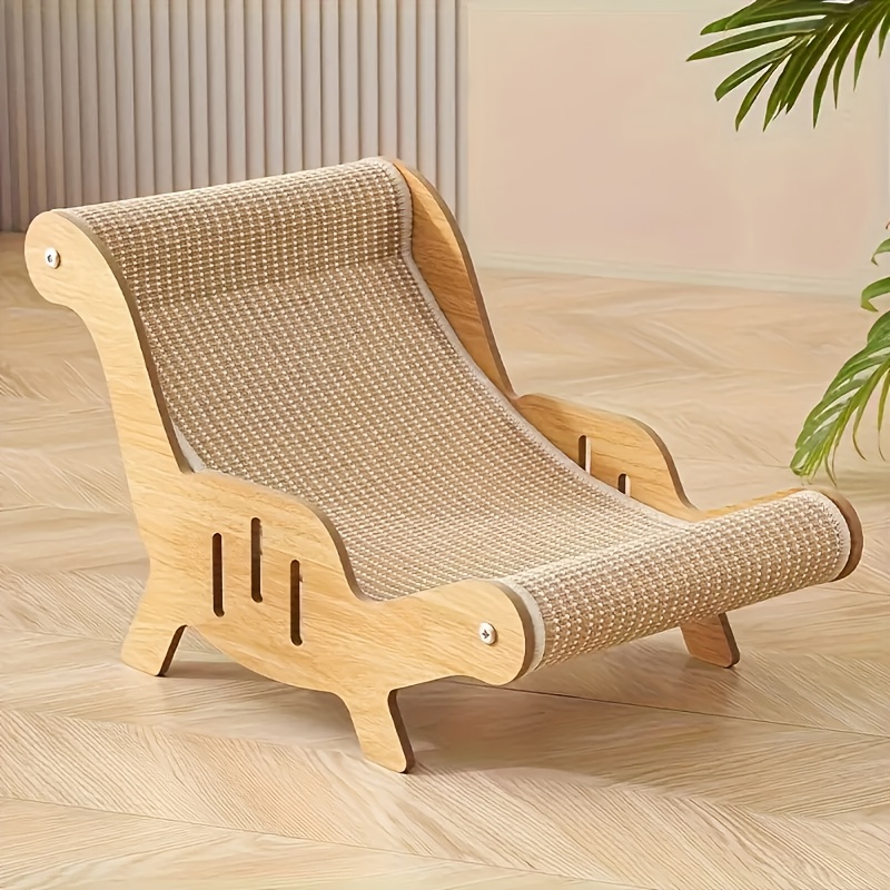 TEMU Hamac pour chat 2-en-1 et arbre à - Lit de loisirs confortable et durable en bois pour animaux de compagnie, facile à assembler, avec lit pour