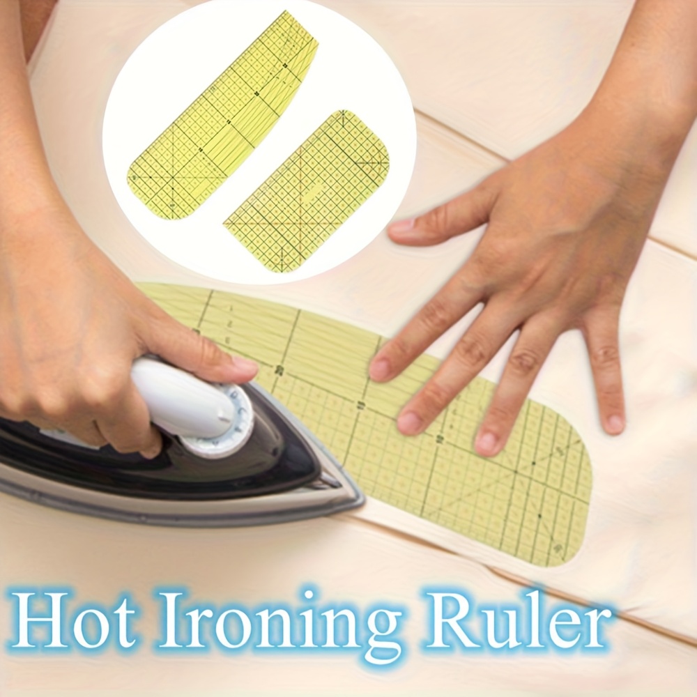 

2pcs High-temperature Resistant Ironing Guide Strips - Plastic, No Electricity Needed, Garment & Patchwork Sewing Projects, Under 80°c Iron Use