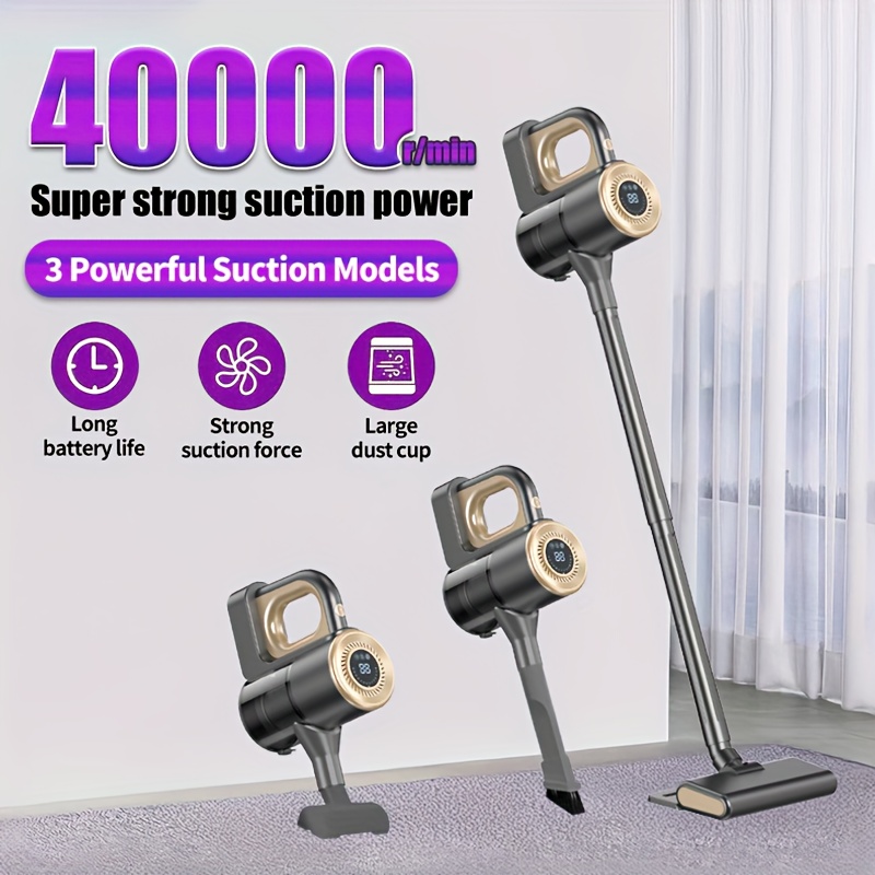1 JKUOO Draadloze Stofzuiger met LED Borstelkop - Krachtige 8KPa Zuigkracht, 1.3L Grote Stofbeker, Draadloze Handstofzuiger, USB Oplaadbaar, HEPA Filter, Geschikt voor Harde Vloeren, Tapijten, Huisdierenhaar - Lichtgewicht en Stil 65dB, Compacte Opslag - Ideaal voor Thuis, Appartement, Snelle Schoonmaak, Stijlvol Ontwerp, Hoogrenderende Filtratie voor Kleine Ruimtes, Draadloze Stofzuiger voor Thuis, Zware Stofzuiger voor Thuis, Stofzuiger en Dweil,