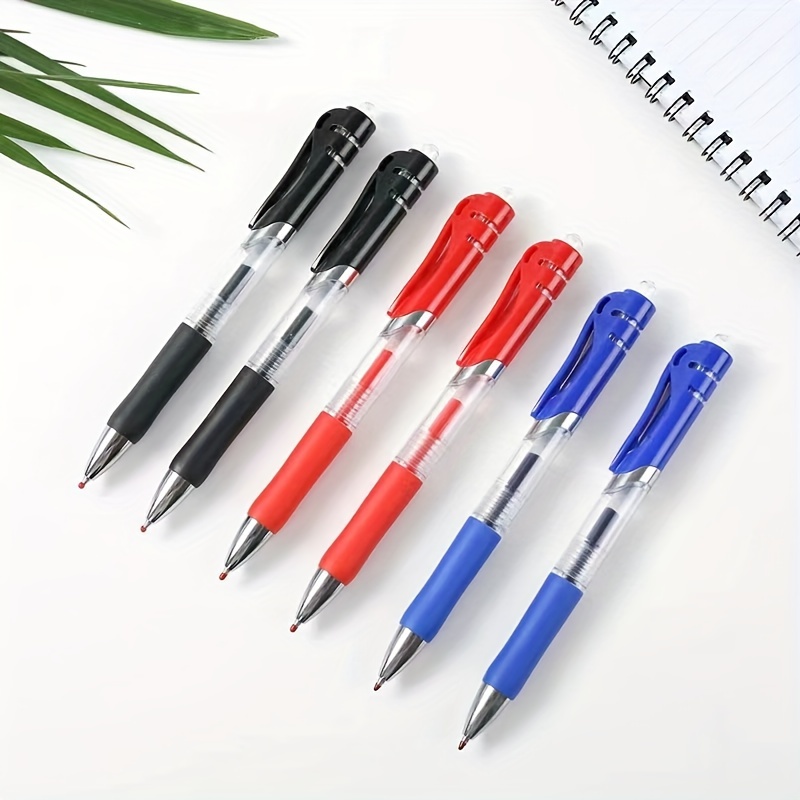 

10pcs K35 Gel Pen, 0.5mm, Black, Red, Blue, Bullet, Signature Pen For Office