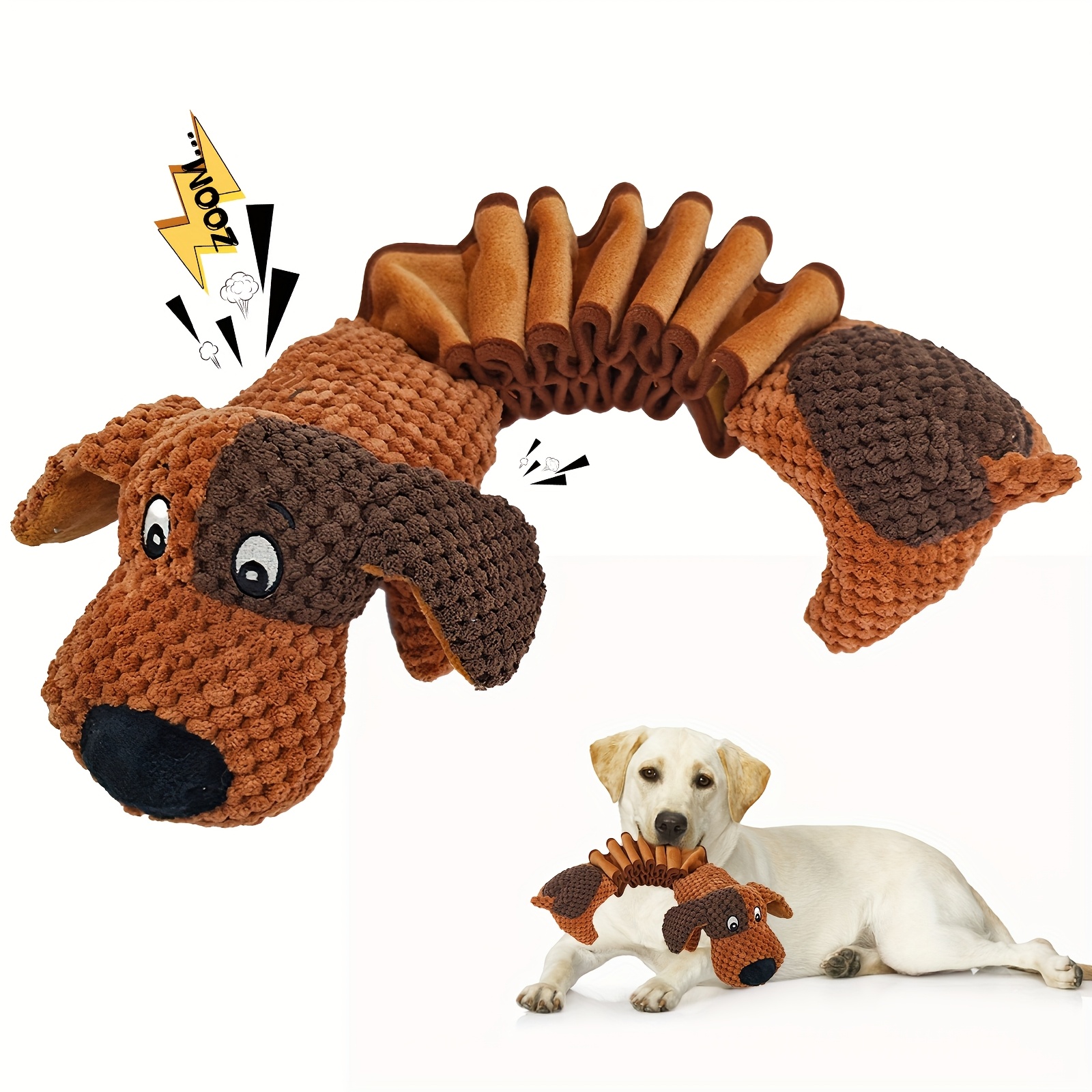 TEMU Large Hey Hey Dog Toys: Hey Hey Dog Toys And Crinkle Plush Dog Toys Stuffed Pull Dog Chew Toys For Large, Medium And Small Dogs, Pet Supplies, No Batteries Required