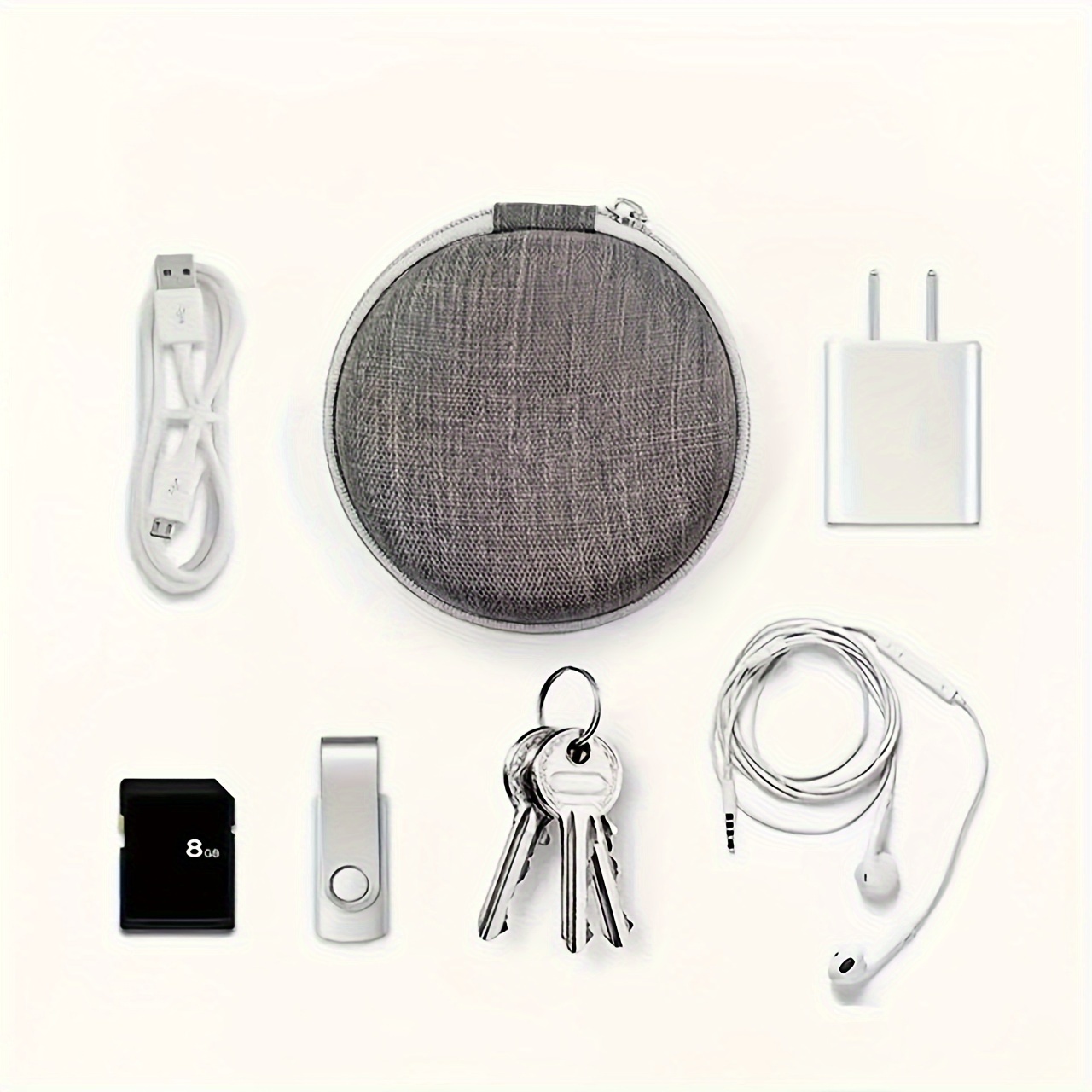 Headphone Storage Case, Suitable for Wireless Earbuds, Digital Storage Box, Portable Bluetooth Earphone Pouch