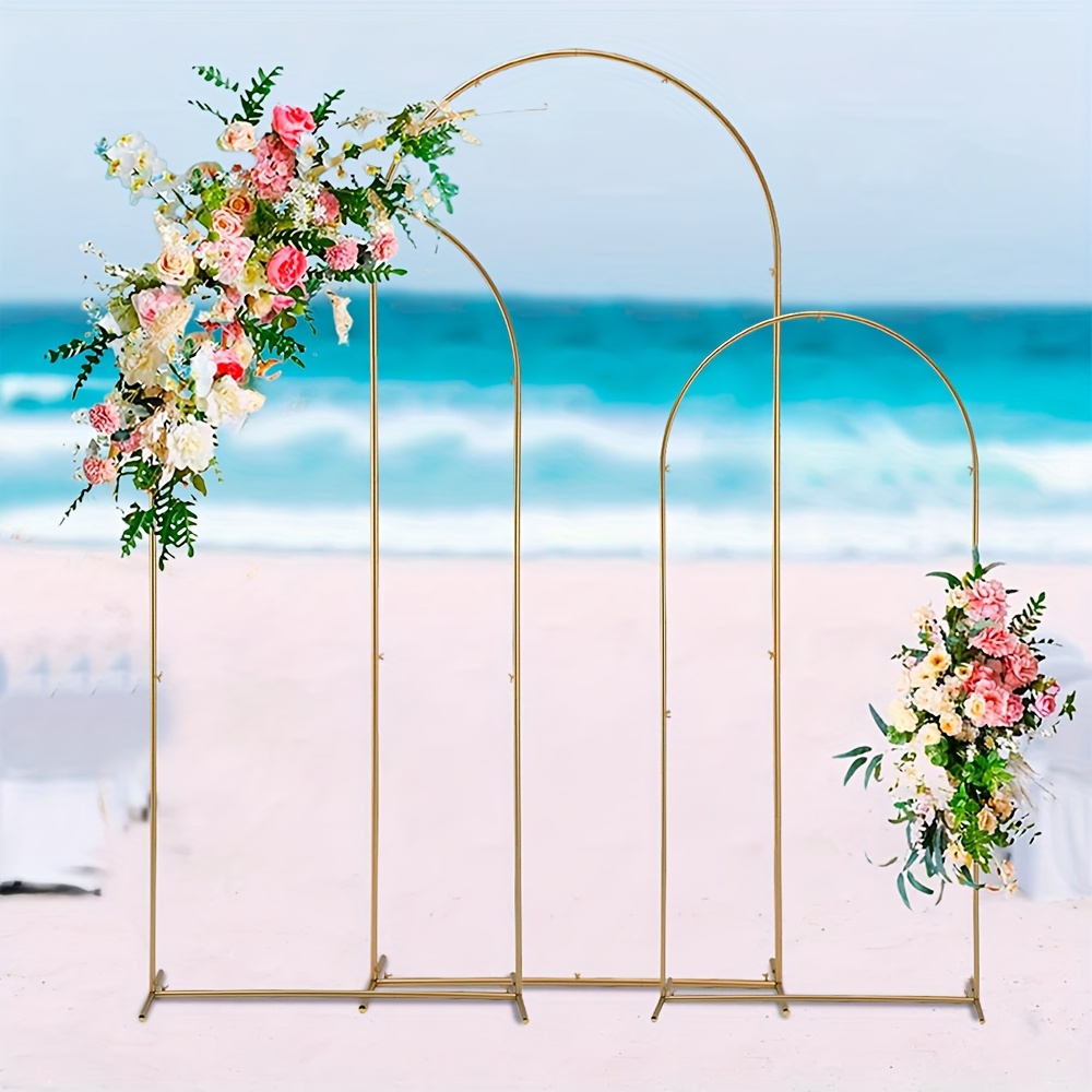 TEMU 3 Pezzi Sfondo per Matrimoni, Supporto in Metallo per Cerimonie Nuziali, Feste di Anniversario e Compleanni, Decorazione con Fiori e Palloncini