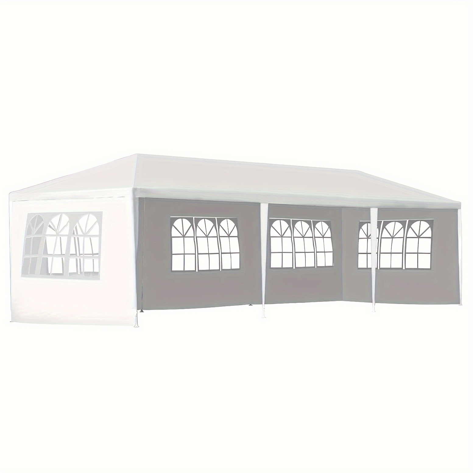 

1set 10ft *30ft Canopy Tent Outdoor Gazebo Canopy Wedding Party Tent, Heavy Duty Gazebo Pavilion, White (10x30ft 5 Removable Sidewalls)