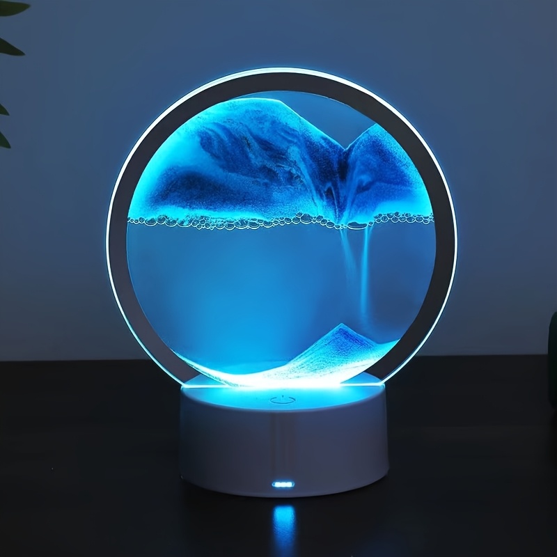 

1pc 3d Illusion Waterfall Led Night Light, Usb Powered Ambient Atmosphere Projection Lamp, Decorative Bedroom Mood Lighting, Ideal For Christmas And Halloween Gifts, No Battery Required