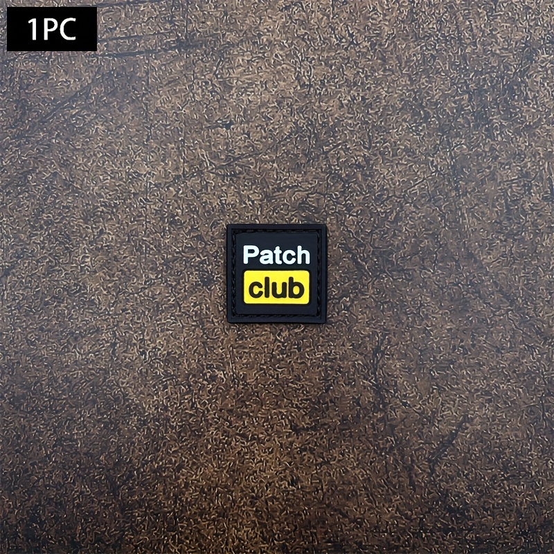 1pc Patches Club Pvc Material Patch, Hook And Loop Badge - Multi-colors, Very Suitable For Armbands, Backpacks And Clothing