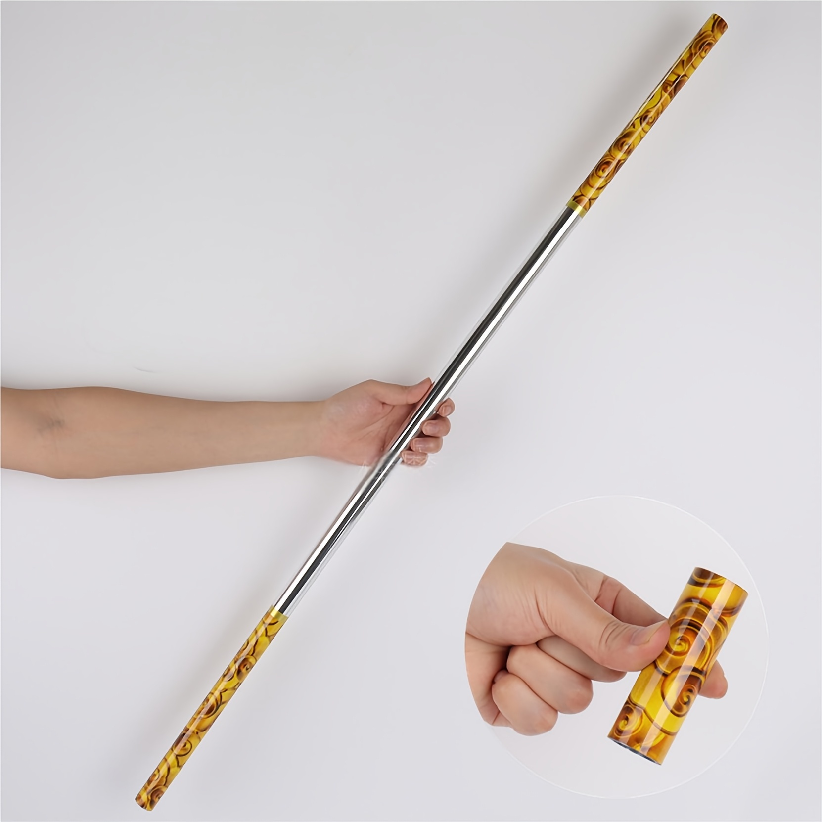 

1pc Magic Telescopic Wand, Professional Magician's Extendable Staff, For Christmas And New Year Family Performances, Suitable For 18+, With Battery-free For Magicians