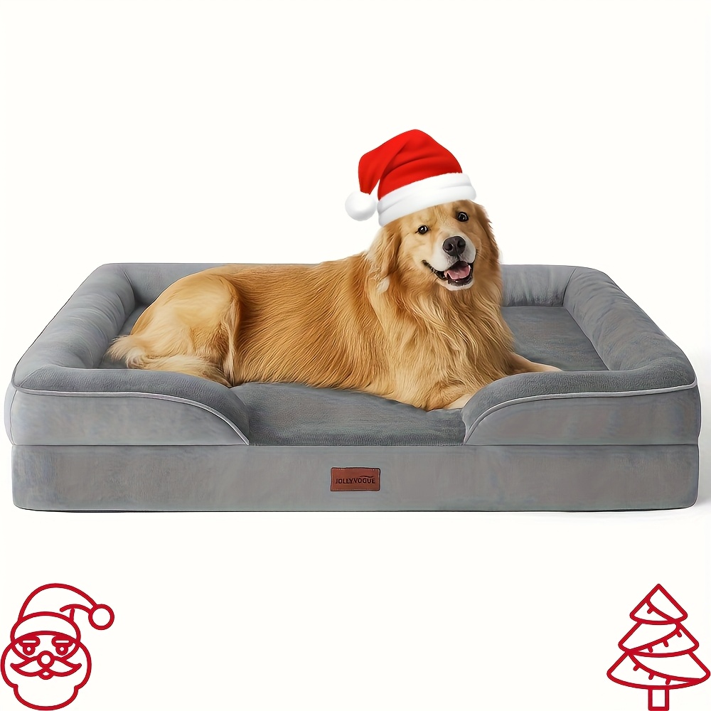 1  bed 100 supportive foam extra large dog sofa dog beds soft warm pet couch bed with removable washable cover soft lining and     grey 3 sizes great christmas gifts for your deer pet