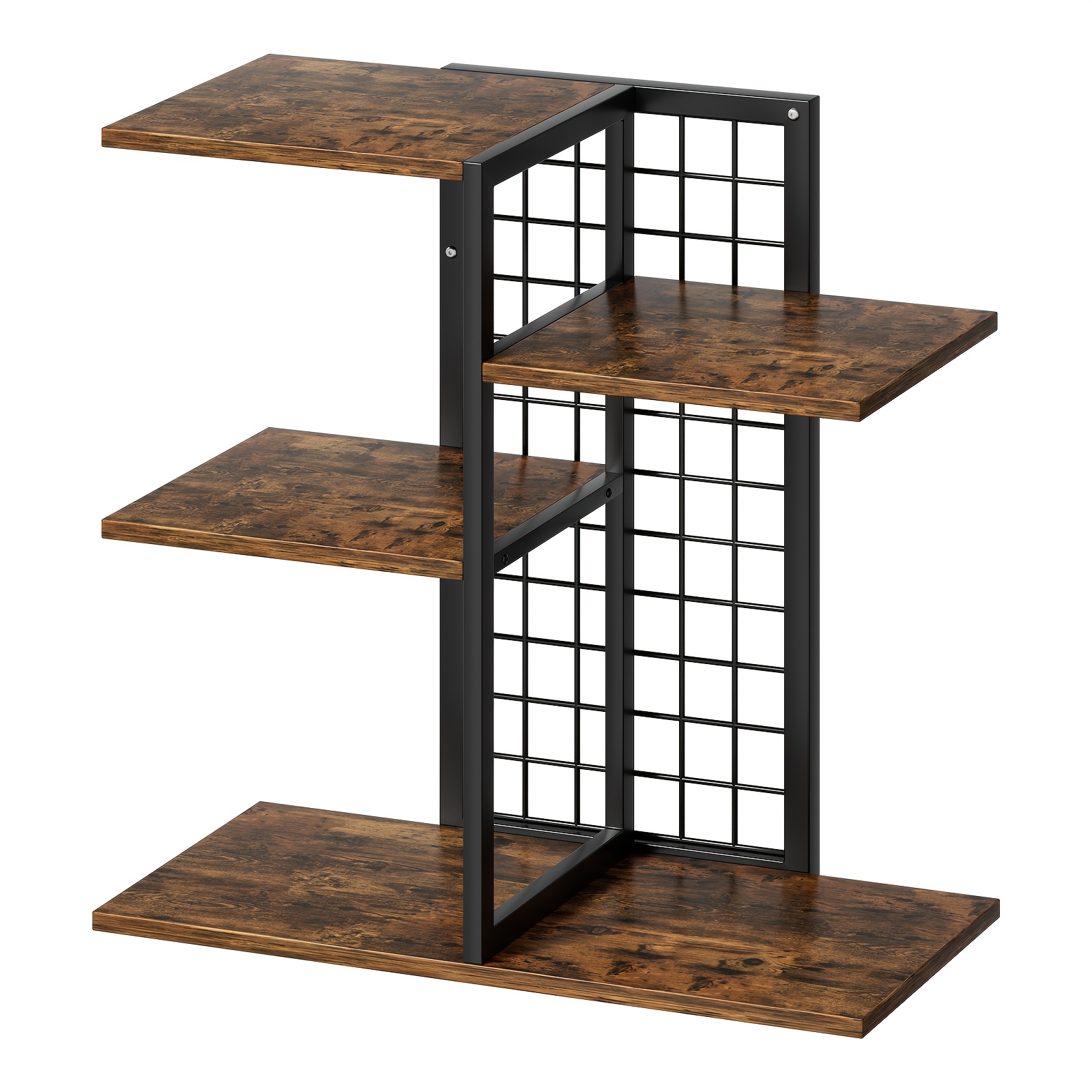 Image of Desktop Storage Rack, Storage Organizer+4-tier Bathroom Organization, Maximizes Vertical Space In Small Areas, Open Shelves For To Toiletries, 4-tier Storage Rack+bathroom Countertop, Shelves