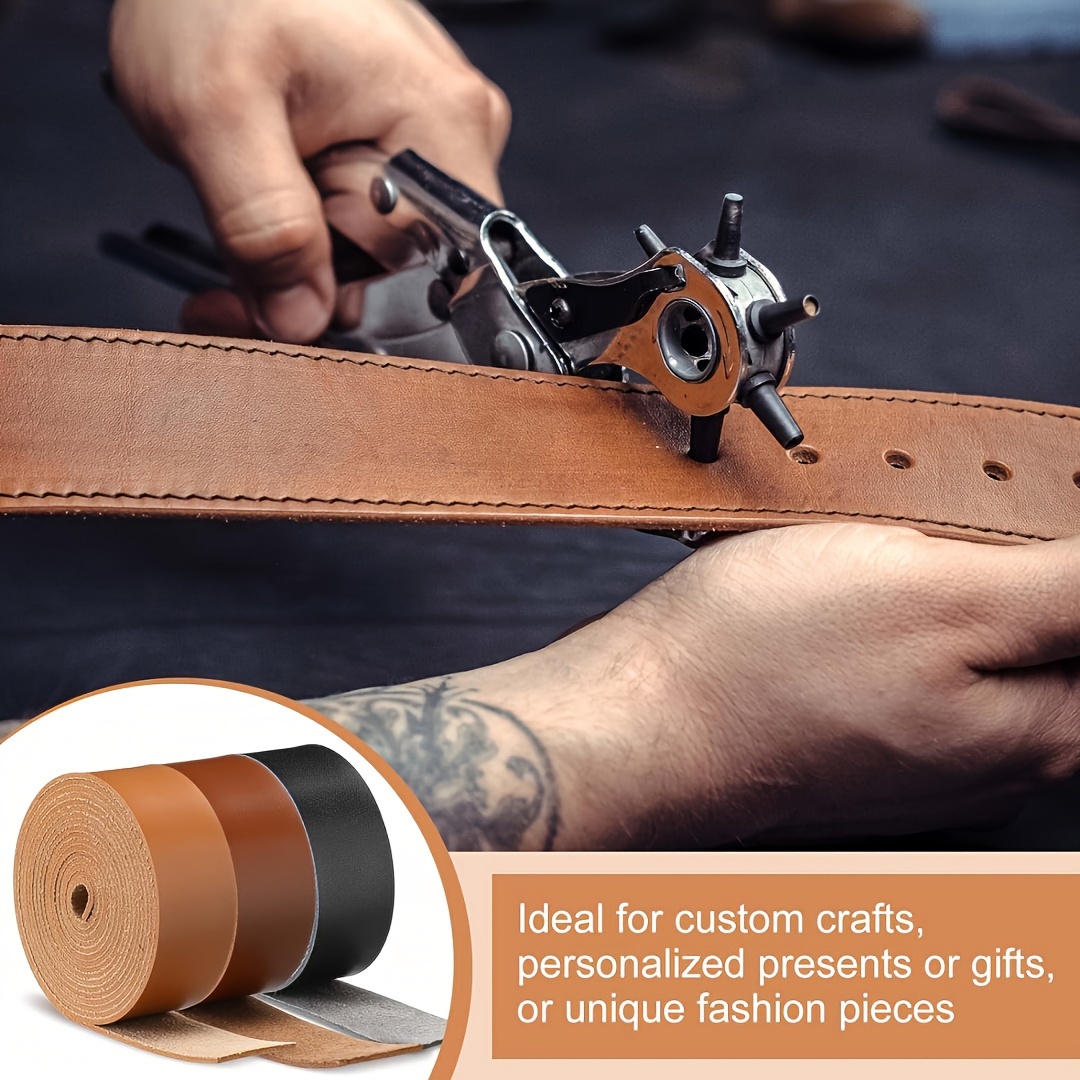 

Faux Leather Strap Roll For Diy Crafts - 91cm X 2.5cm Single-sided Synthetic Leather For Pet Collars, Leashes, Belts, Keychains - Customizable Material For Personalized Gifts And Fashion Accessories