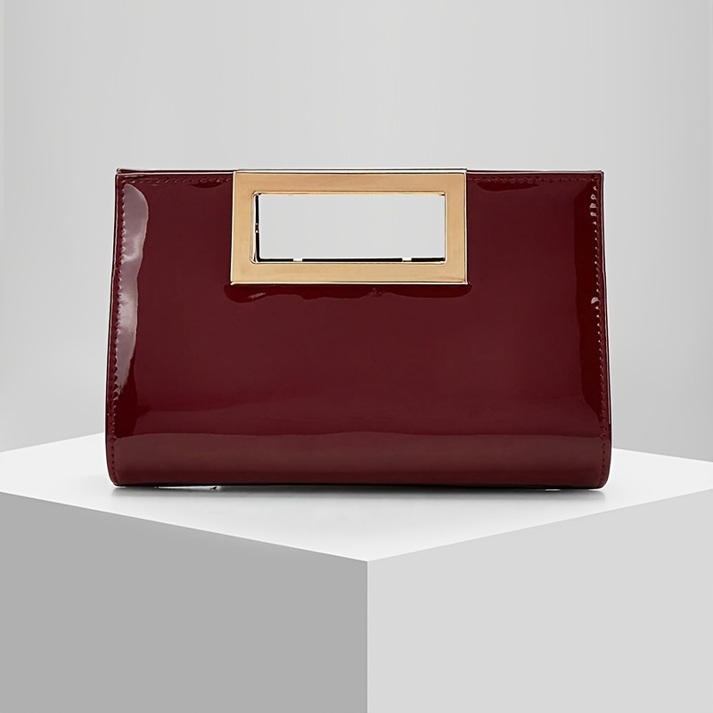 New European And Glossy Banquet Bag, Evening Bag, Clutch, Gown Bag, Wedding Bag, Perfect For Weddings, Conferences, Banquets, Parties, And Balls. For Women