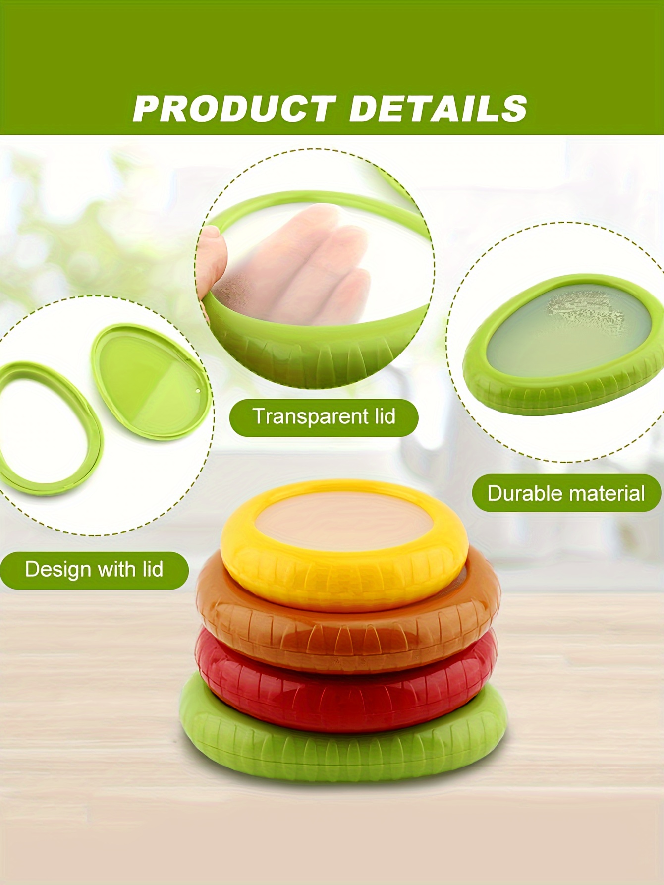 easy clean silicone fruit storage box silicone fruit storage container avocado preserver onion storage reusable fresh elastic pods can   vegetables fruits and meats details 1