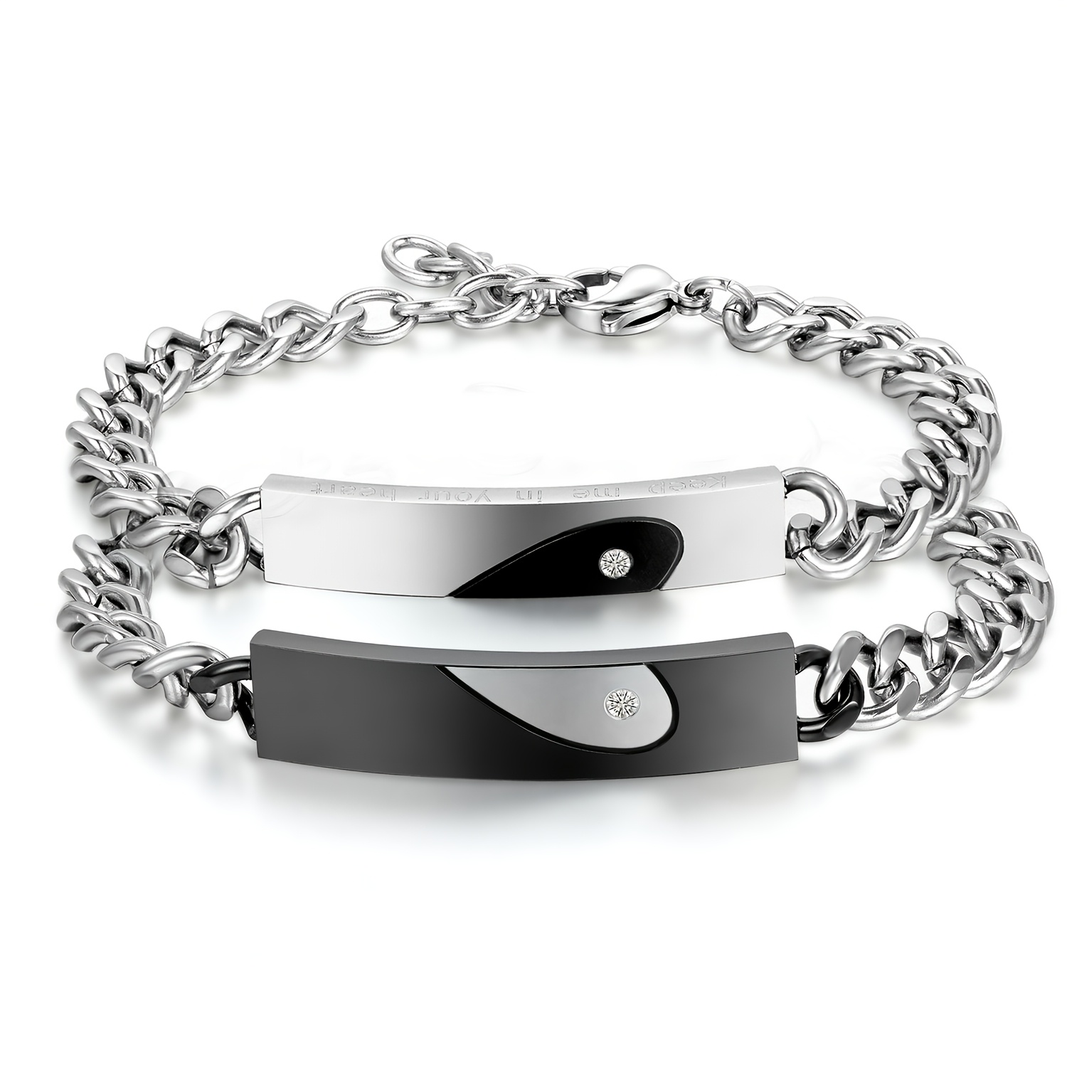 Classic Romantic Heart-shaped Couple Bracelet Valentine's Day Gift Wedding Anniversary Gift