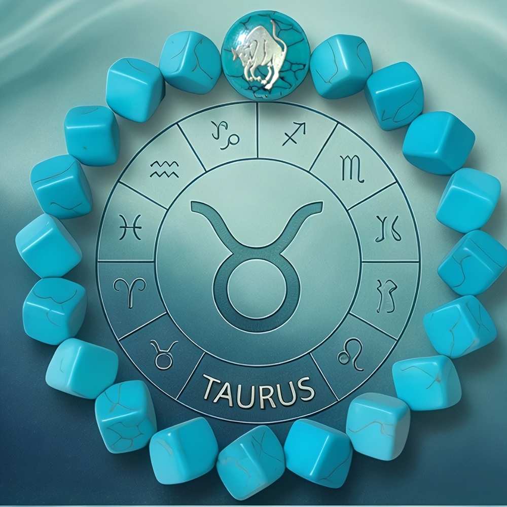 Unique 12 Constellations Blue Stone Bracelet for Men