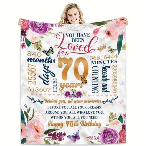 70th Happy Birthday Card For Women - 1955 Memories, Birth Year Facts, Pink Greeting Card