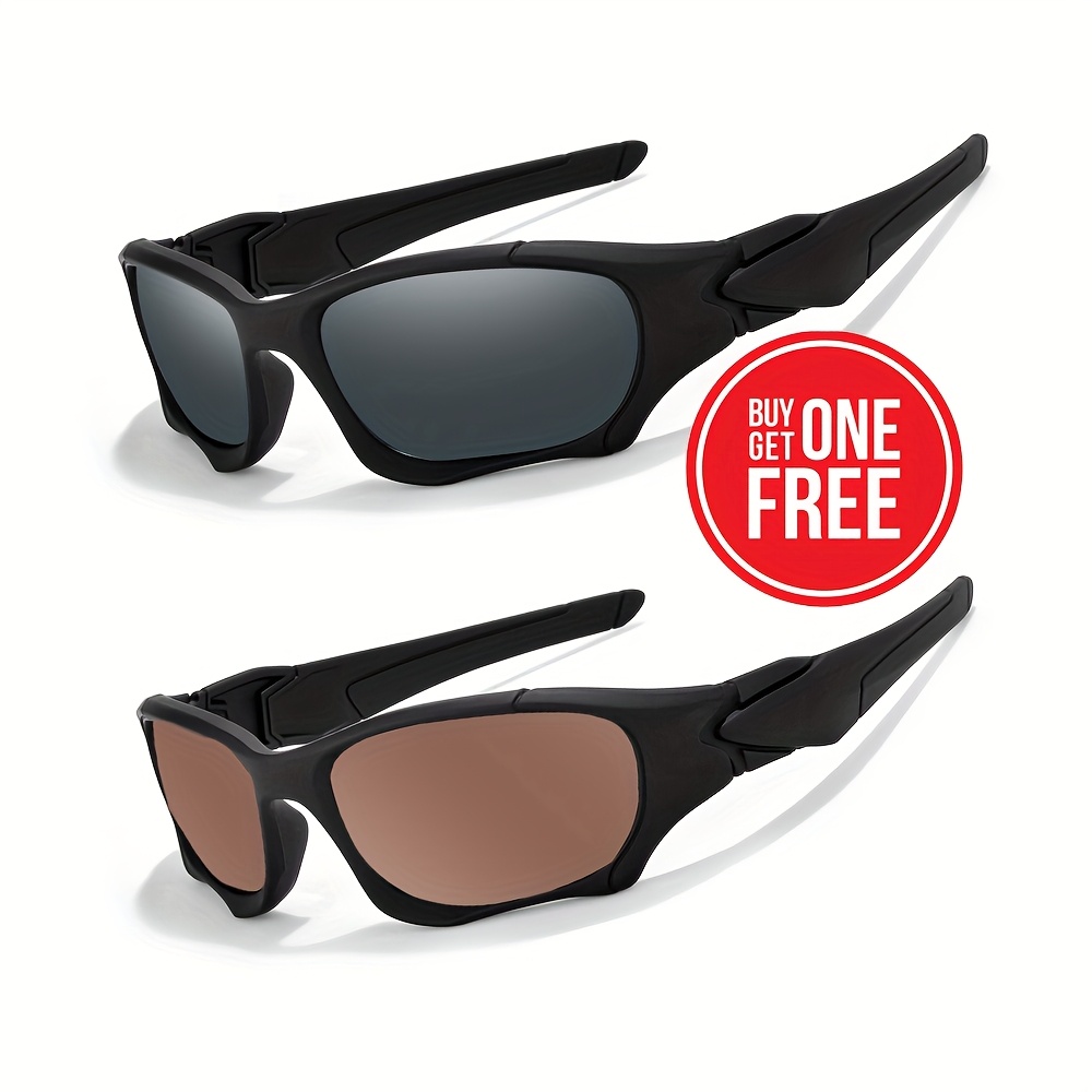 Image of 2pcs Passong Design Women Men Black Frame Fashion Glasses Classics Eyewear Unisex Design Gifts For Fishing Driving Cycling