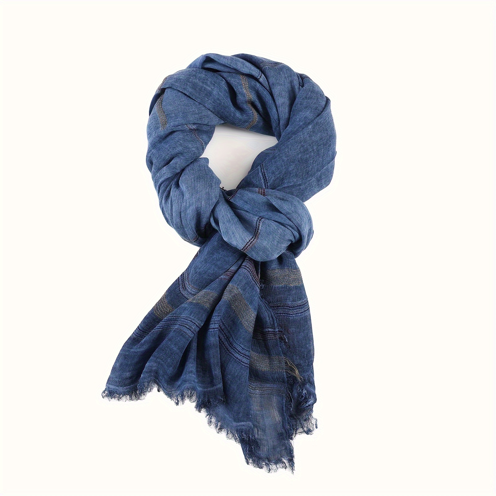 Autumn And Winter Thin Men's Scarf Soft Striped Fashion Neck Warmer