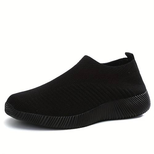 solid color sneakers for women featuring breathable flying woven material lightweight low suitable for outdoor activities in plus sizes women shoes