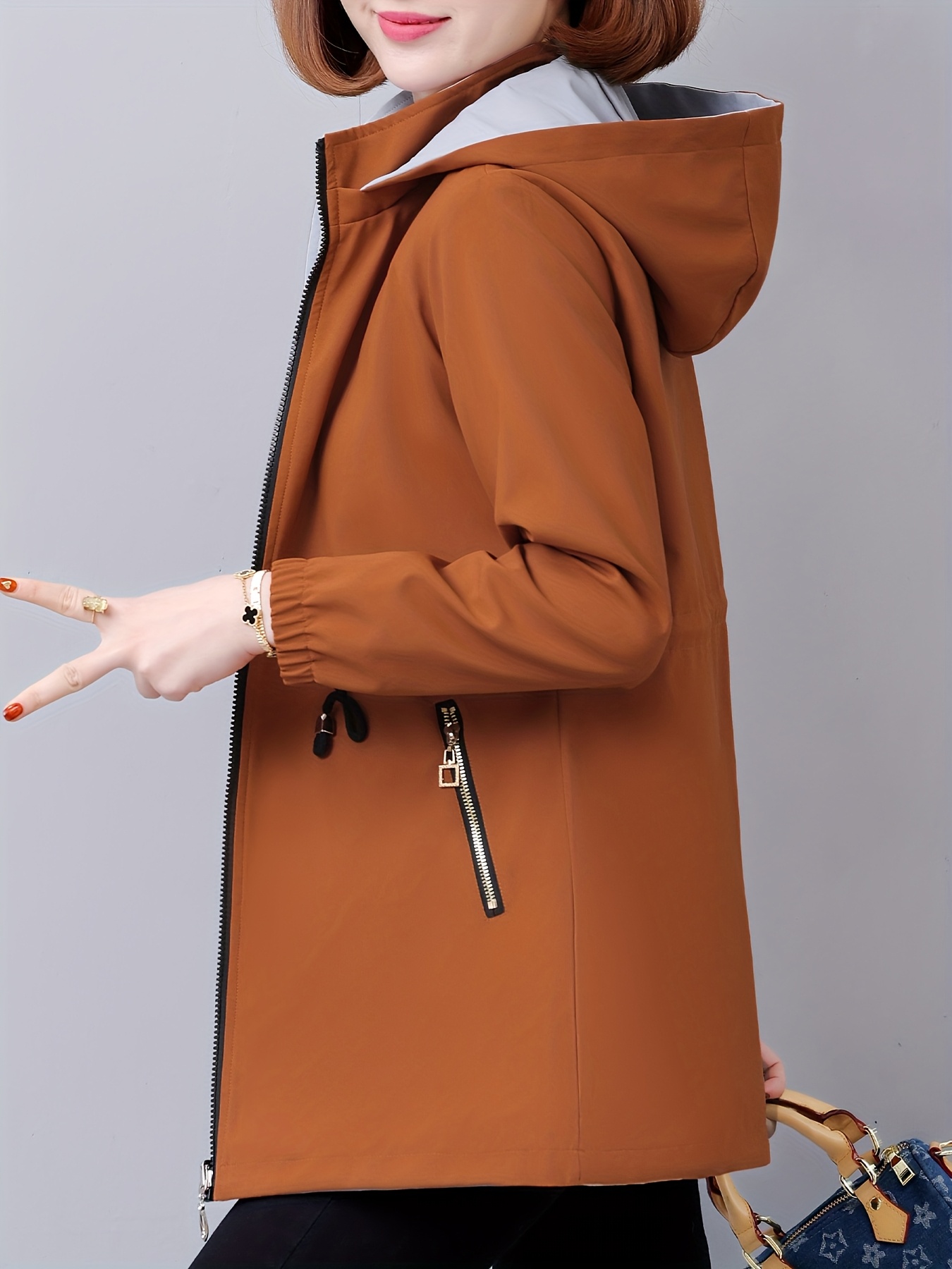 Chamarra elegante y moderna de longitud media, disponible en varios colores - Imagen 10