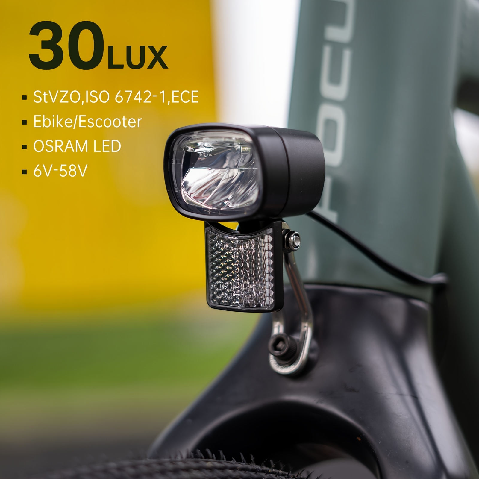 e bike front light 30lux electric bicycle headlight without battery
